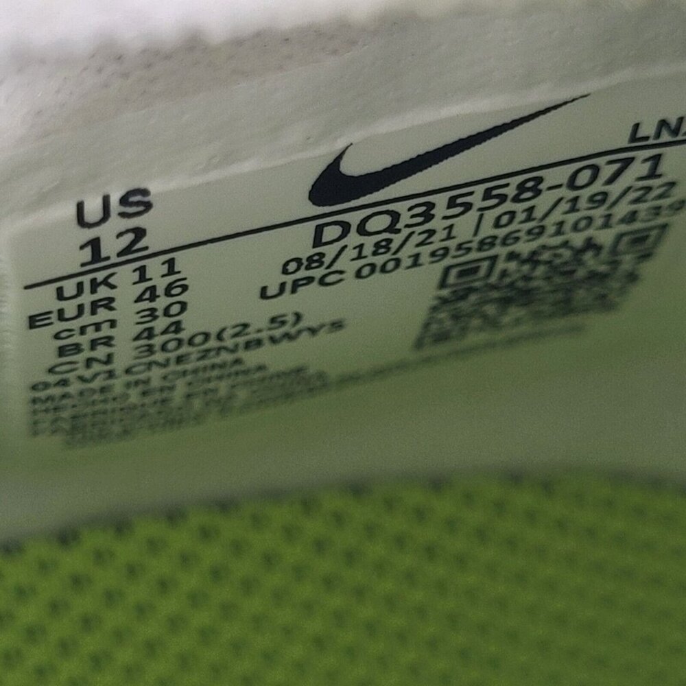 Nike Vapor Edge Elite 360 Flyknit Black White Volt 2022 DQ3558 071 Sz 12 NWOB - Picture 8 of 8